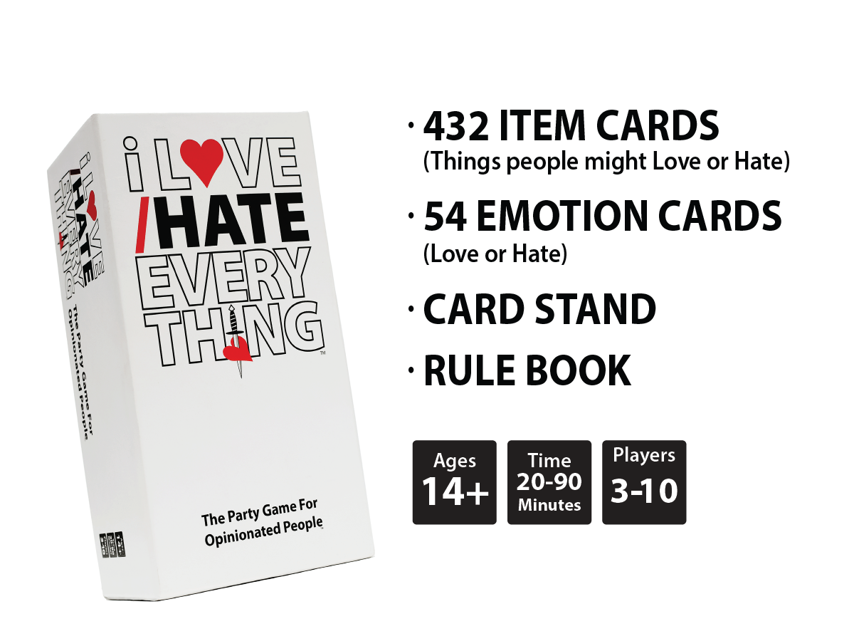 I Love/Hate Everything - Party Card Game