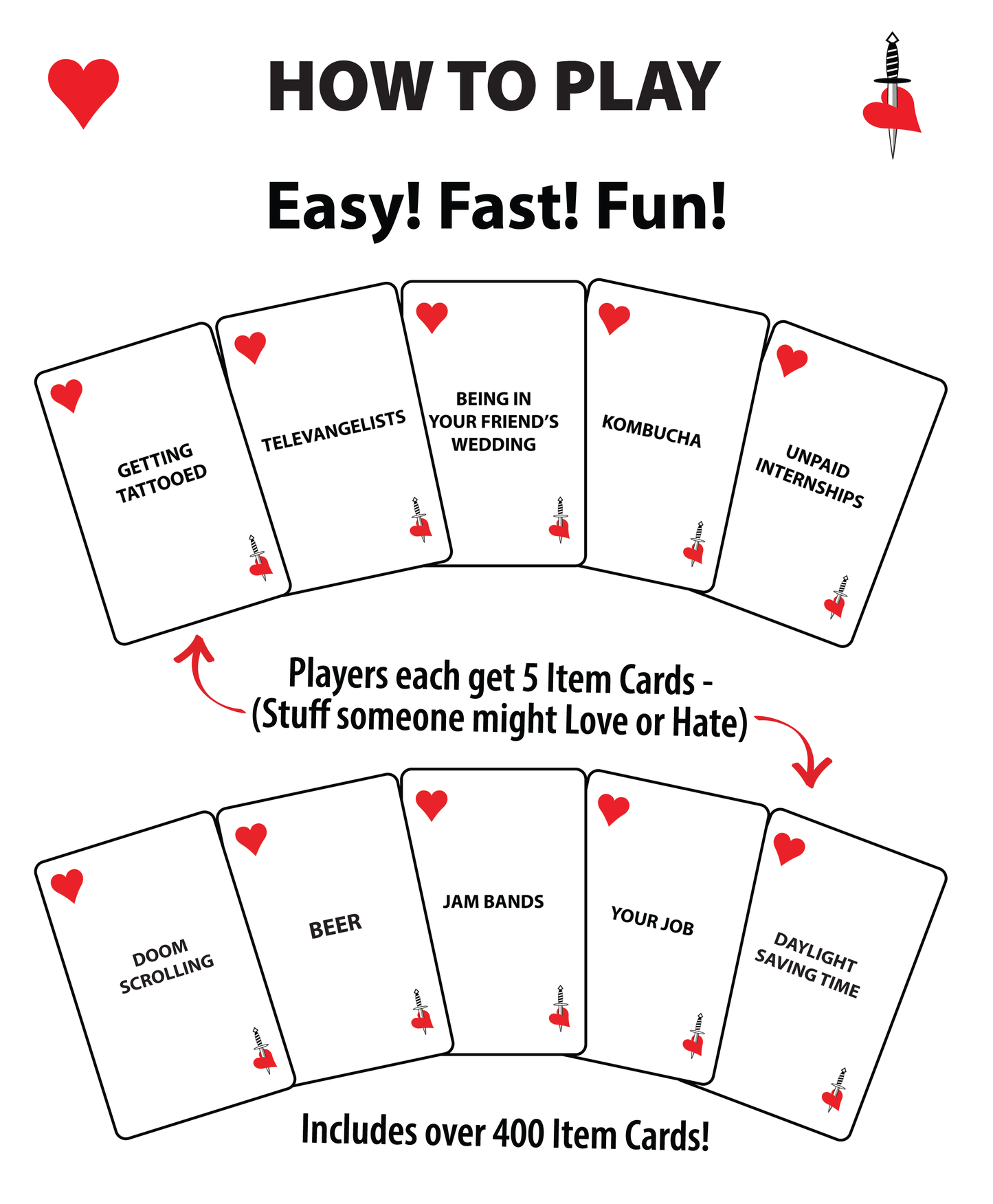 I Love/Hate Everything - Party Card Game
