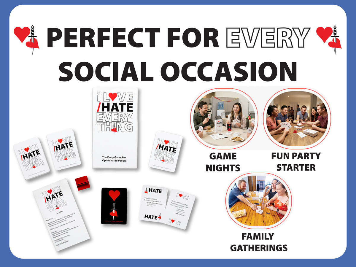 I Love/Hate Everything - Party Card Game